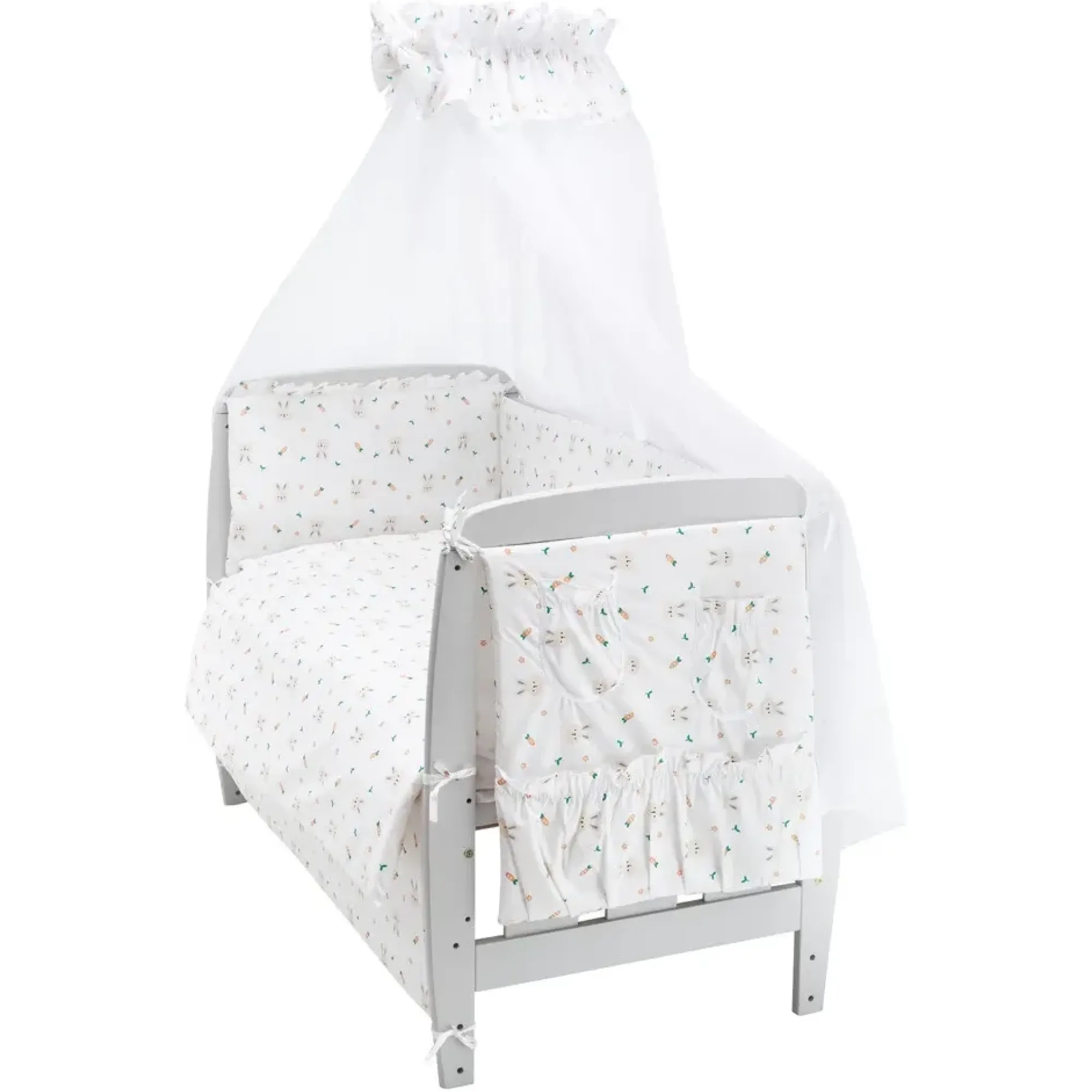 Дитяча постіль Babyroom Gold RG-08 білий (кролики з морквою)