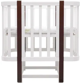 Ліжко Babyroom Місяць LU-2 маятник білий / венге