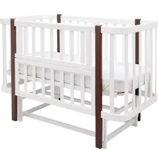 Ліжко Babyroom Місяць LU-2 маятник білий / венге