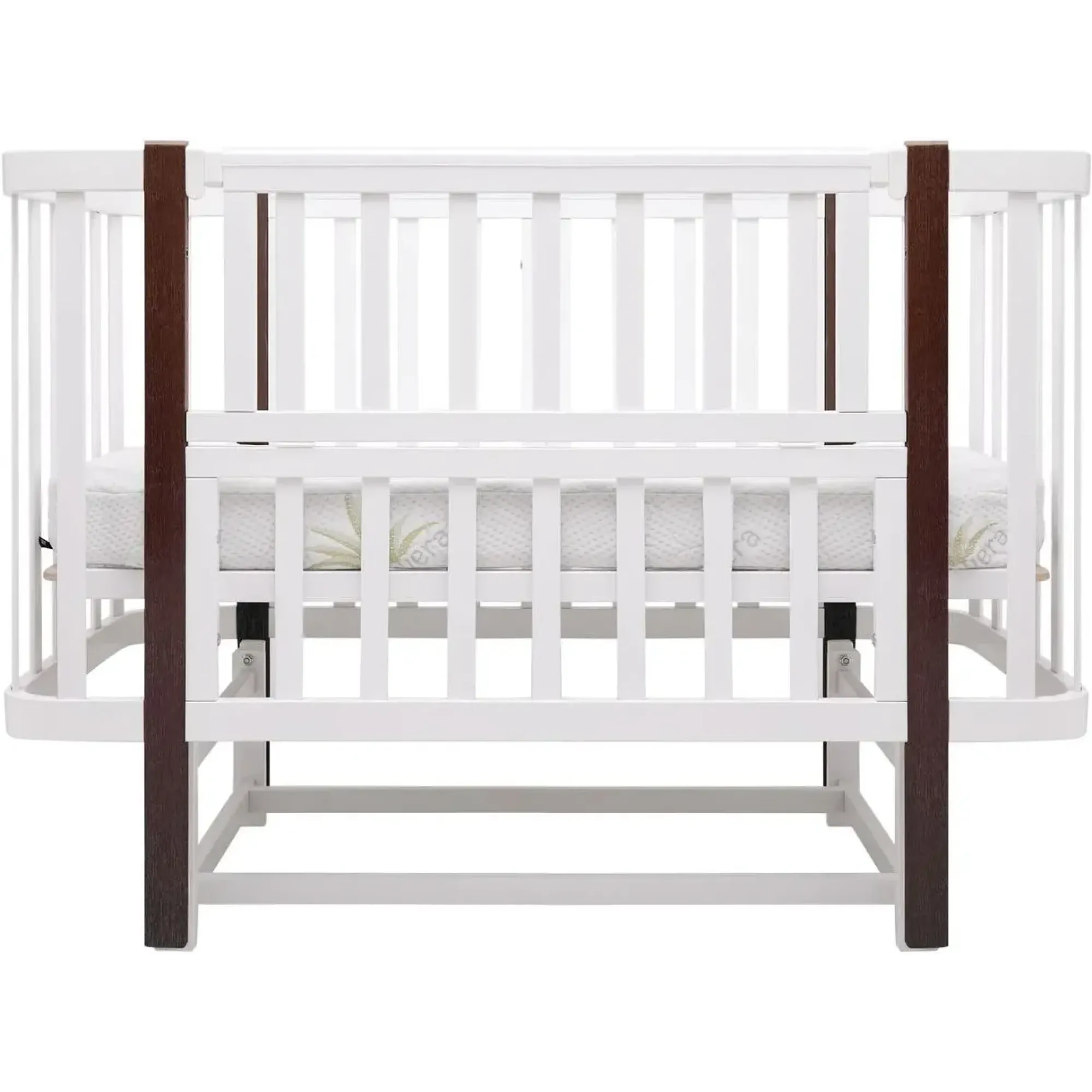 Ліжко Babyroom Місяць LU-2 маятник білий / венге