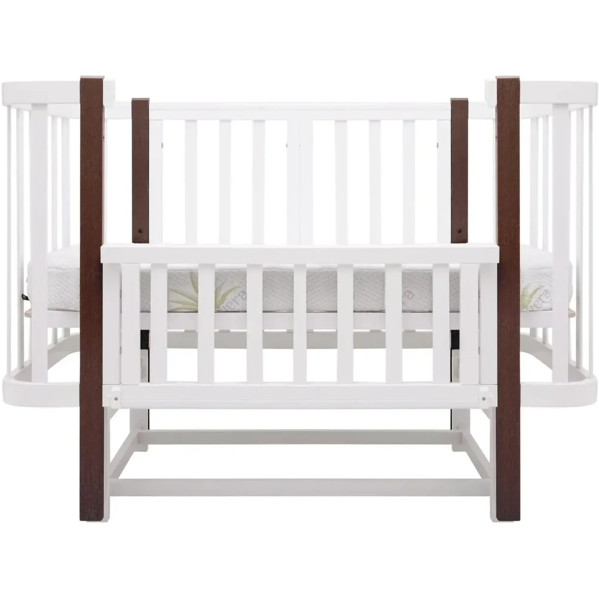 Ліжко Babyroom Місяць LU-2 маятник білий / венге
