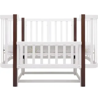Ліжко Babyroom Місяць LU-2 маятник білий / венге