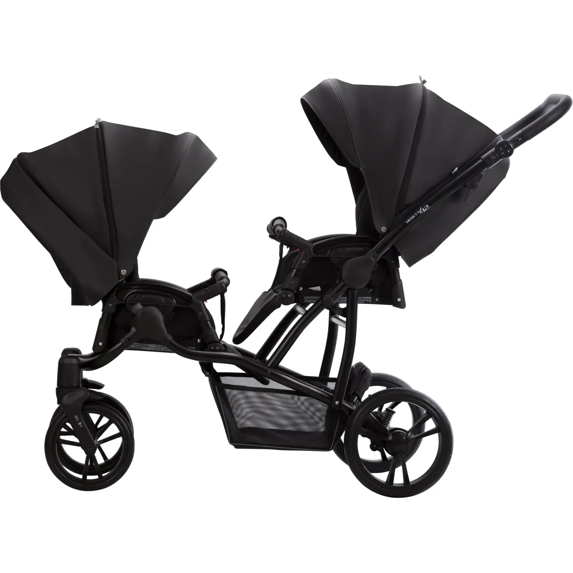 Коляска 2в1 для двійні Bebetto B 42 PRO 24 Чорний