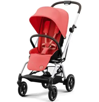 Прогулянкова коляска Cybex Eezy S Twist+ 2 SLV Hibiscus Red (з бампером)