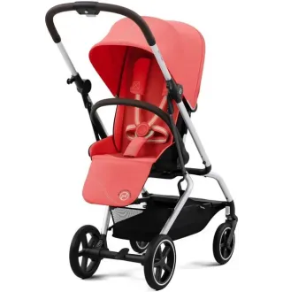 Прогулянкова коляска Cybex Eezy S Twist+ 2 SLV Hibiscus Red (з бампером)