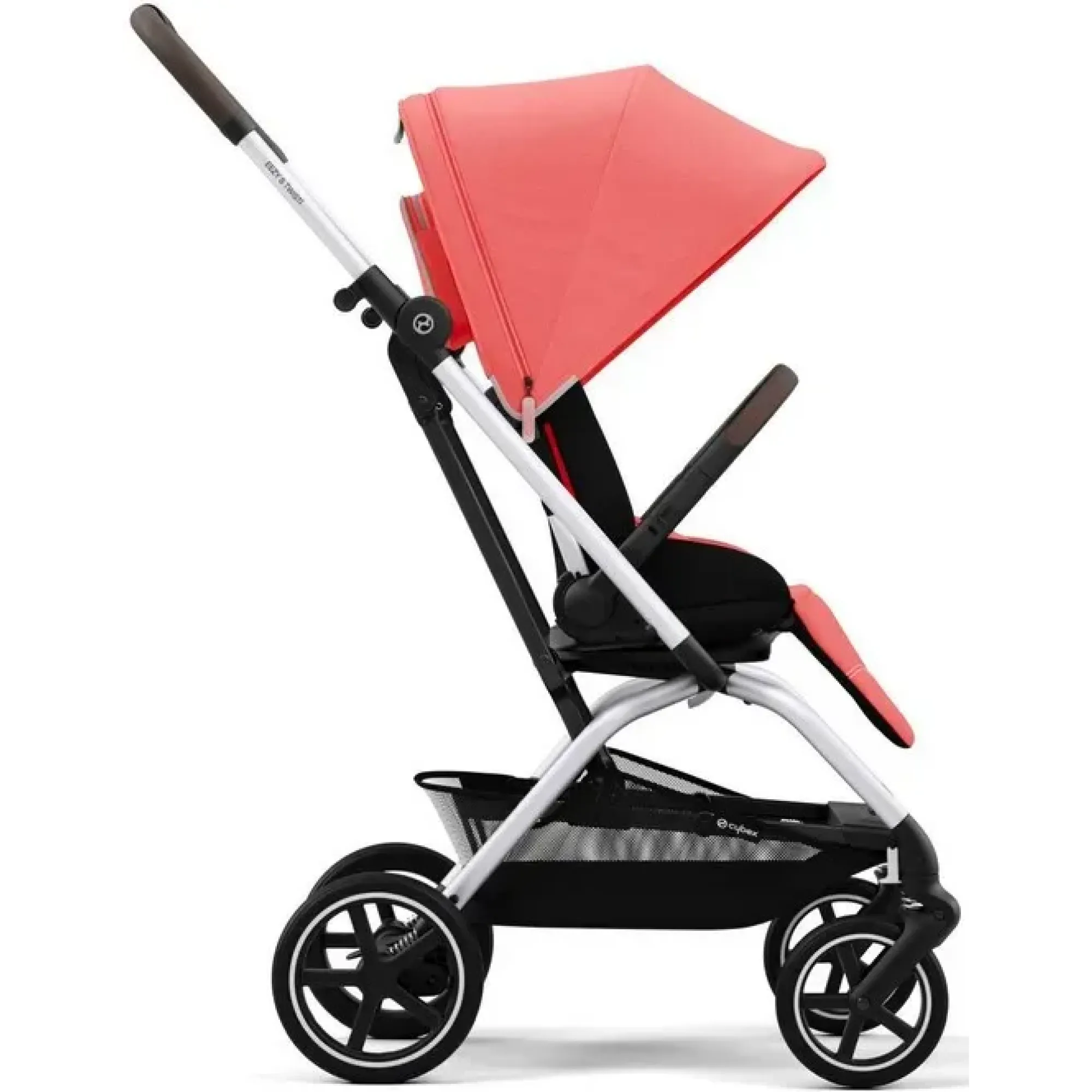 Прогулянкова коляска Cybex Eezy S Twist+ 2 SLV Hibiscus Red (з бампером)