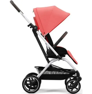 Прогулянкова коляска Cybex Eezy S Twist+ 2 SLV Hibiscus Red (з бампером)