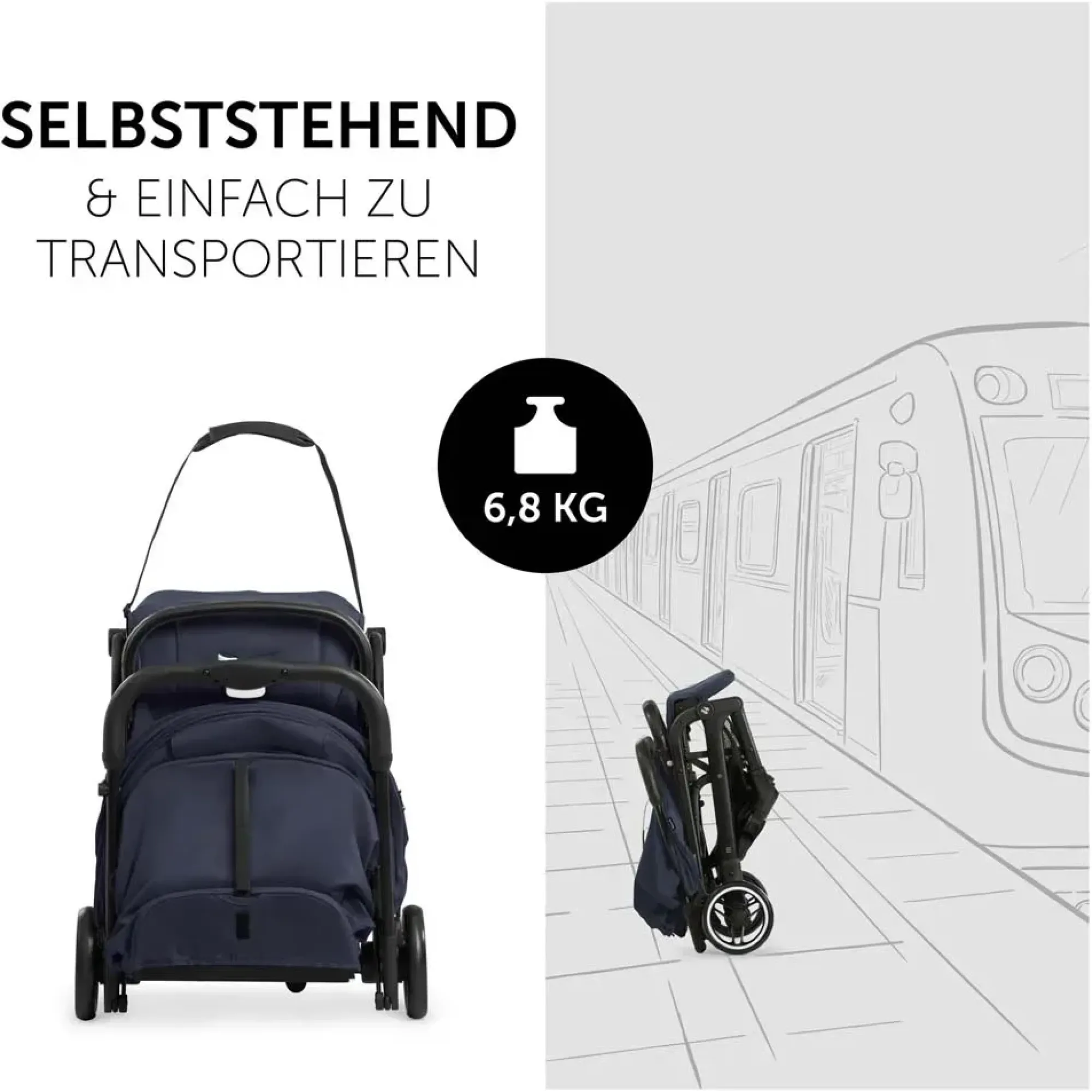 Коляска прогулянкова Hauck Travel N Care Dark Navy Blue