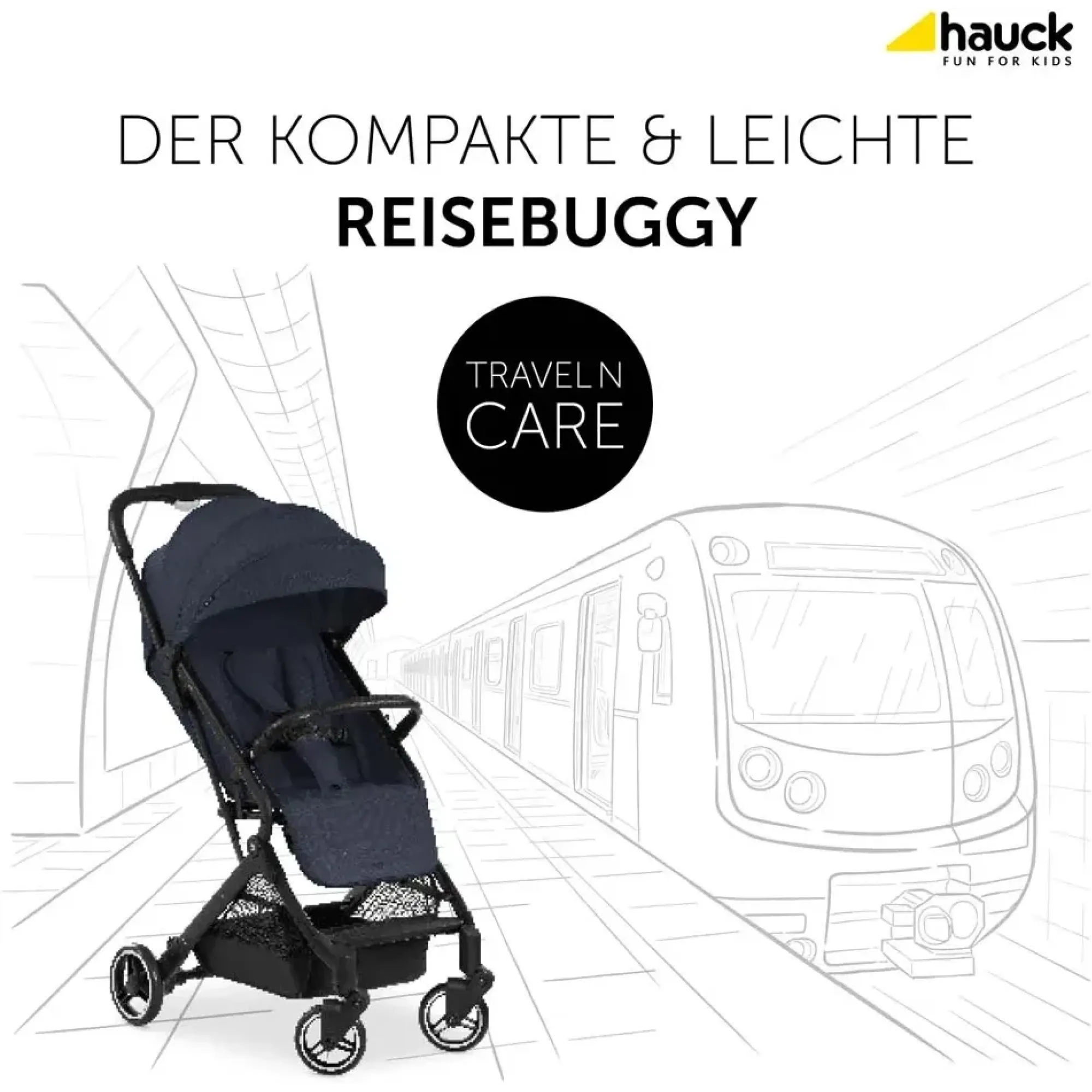 Коляска прогулянкова Hauck Travel N Care Dark Navy Blue