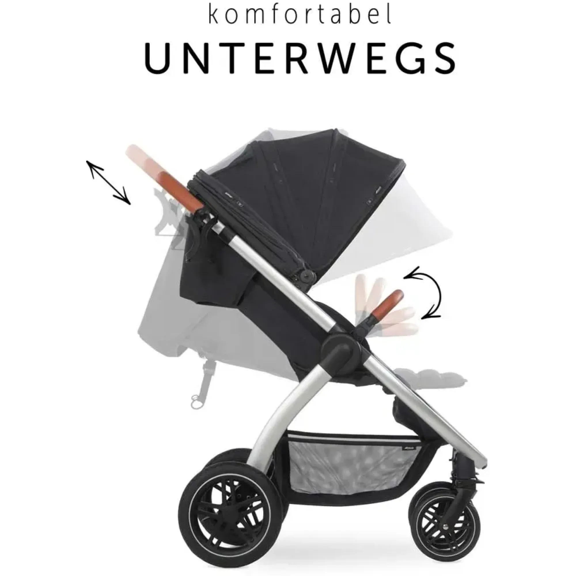 Коляска прогулянкова Hauck Uptown Melange Black