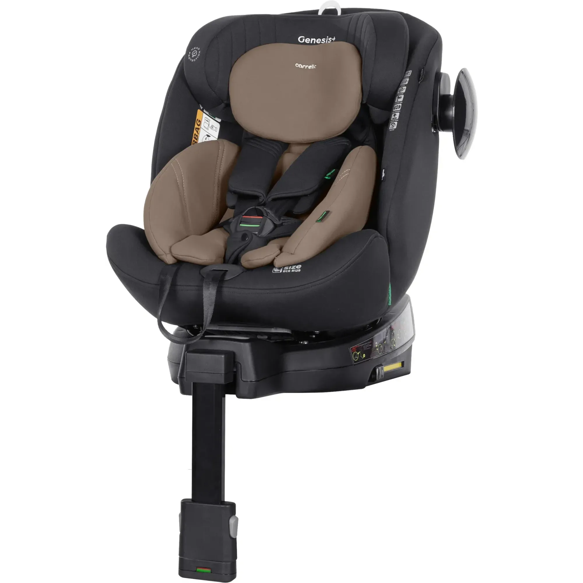 Автокрісло Carrello Genesis+ CRL-12807 Sand Beige i-Size 40-150см ISOFIX, поворот, опор.стійка