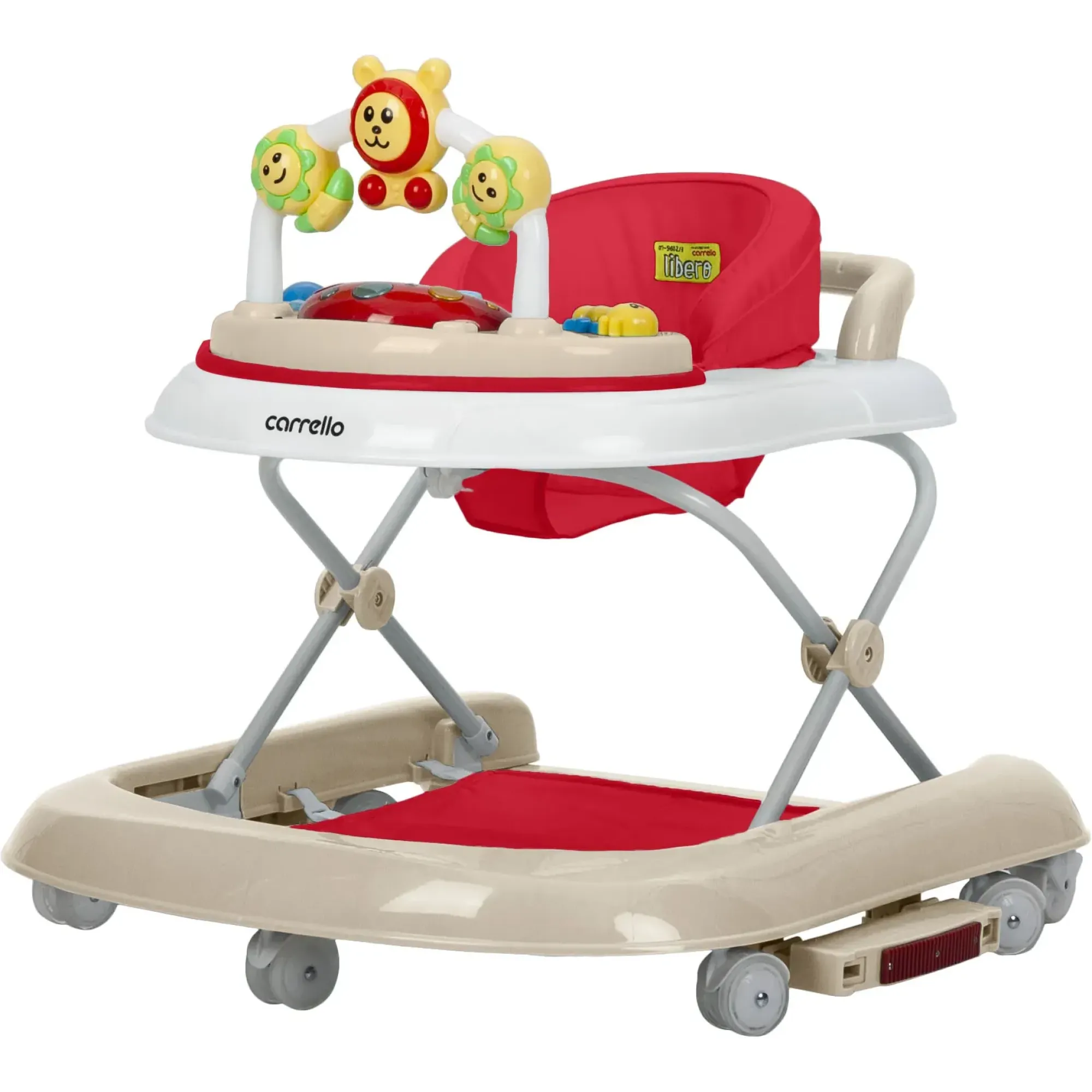 Ходунки CARRELLO Libero CRL-9602/3 Red 3 в 1 (ходунки, гойдалка, каталка) /1/ MOQ