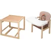 Стільчик-трансформер Babyroom Пеппі-230 eko капучино / шоколад (їжачок, квіти)