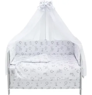 Дитяча постіль Babyroom Gold RG-08 білий (лисичка, ведмедик, зайчик, олень)