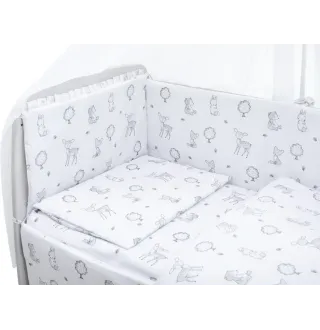 Дитяча постіль Babyroom Gold RG-08 білий (лисичка, ведмедик, зайчик, олень)
