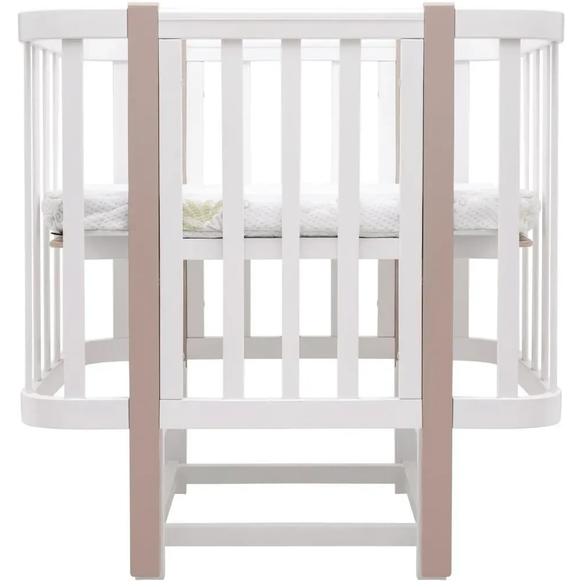 Ліжко Babyroom Місяць LU-2 маятник білий / капучино