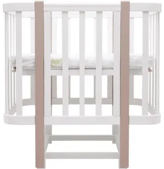 Ліжко Babyroom Місяць LU-2 маятник білий / капучино