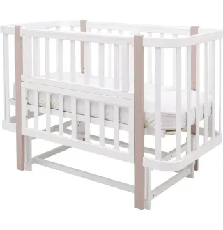 Ліжко Babyroom Місяць LU-2 маятник білий / капучино