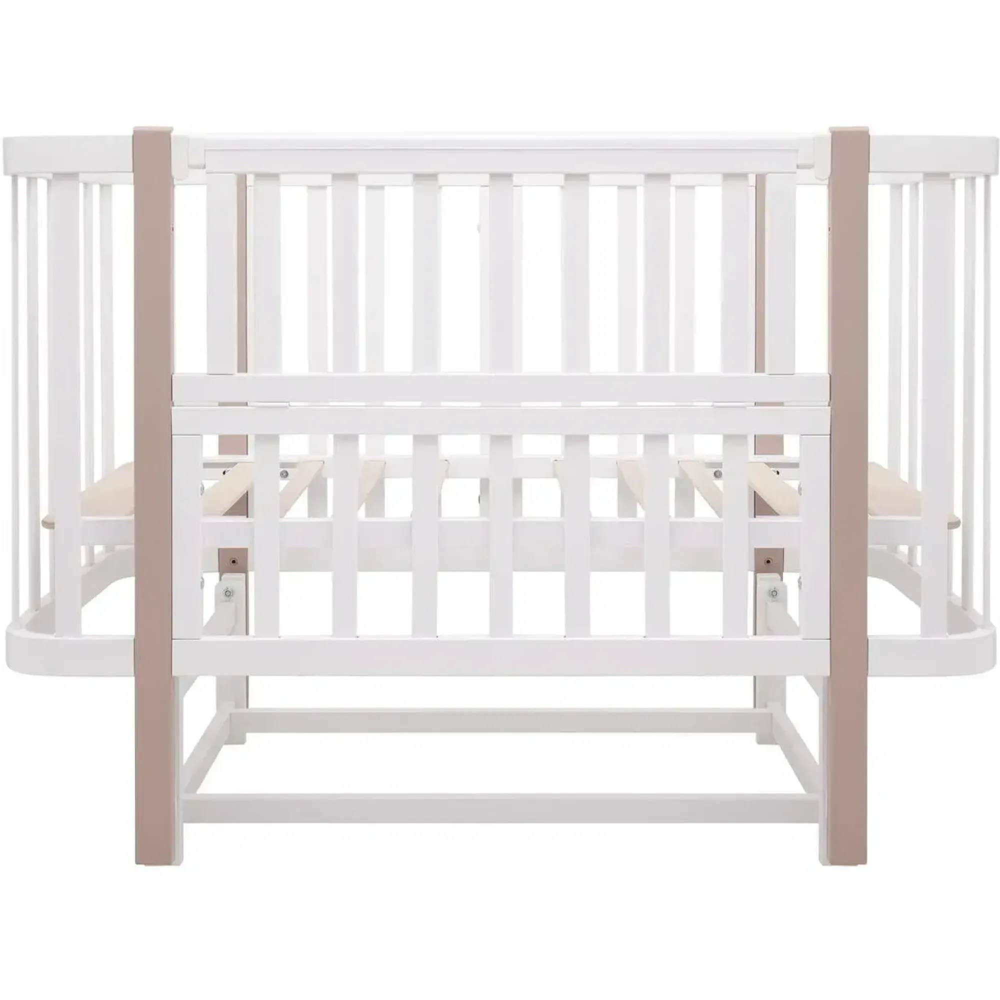 Ліжко Babyroom Місяць LU-2 маятник білий / капучино