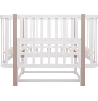 Ліжко Babyroom Місяць LU-2 маятник білий / капучино