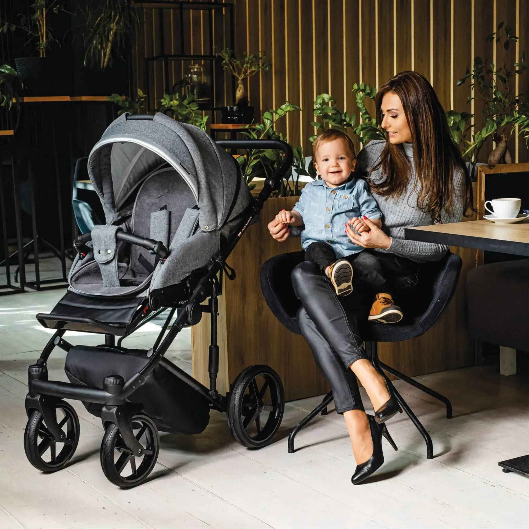 Коляска 2в1 Adamex Rimini Eco RI-213 (екошкіра)