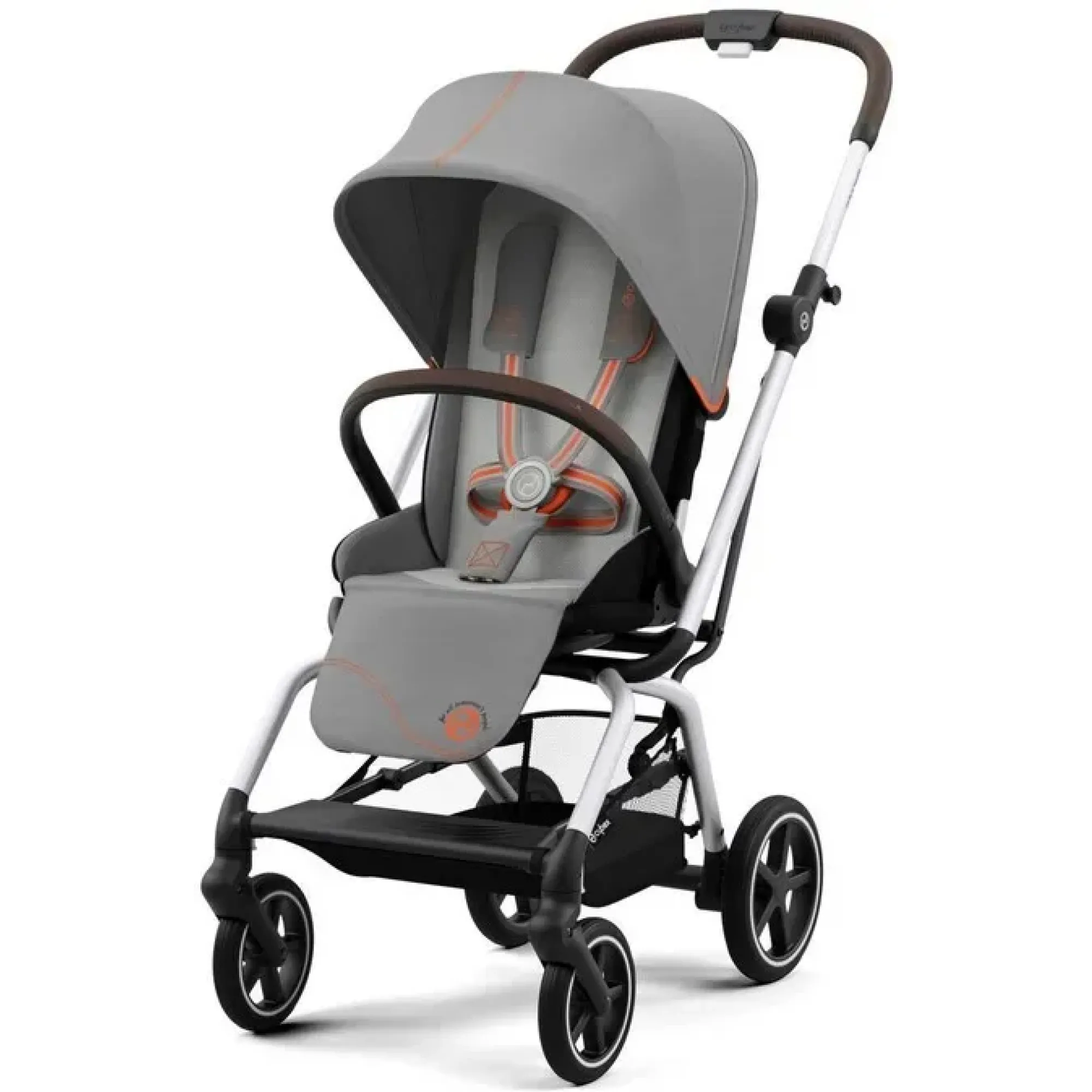 Прогулянкова коляска Cybex Eezy S Twist+ 2 SLV Lava Grey (з бампером)