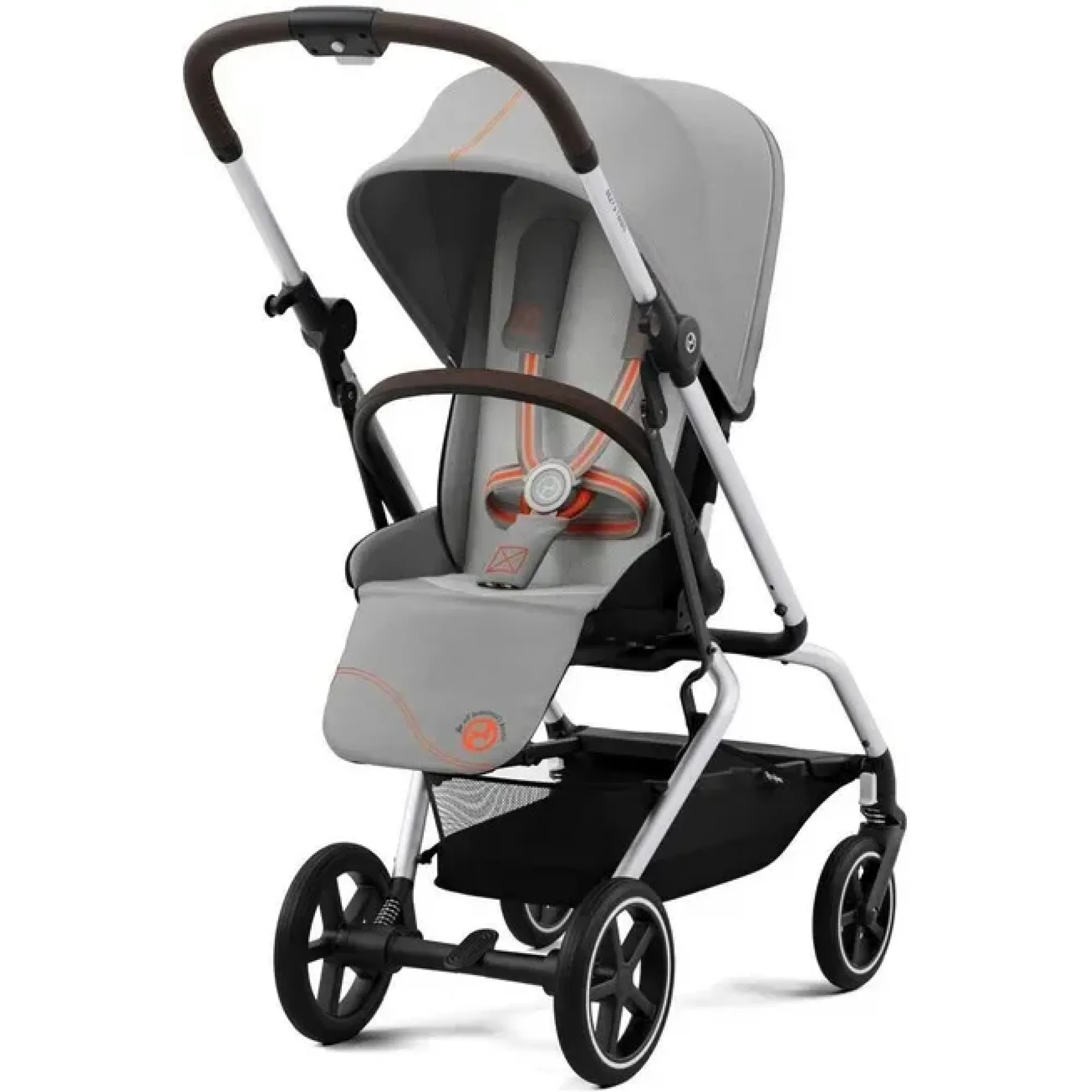 Прогулянкова коляска Cybex Eezy S Twist+ 2 SLV Lava Grey (з бампером)