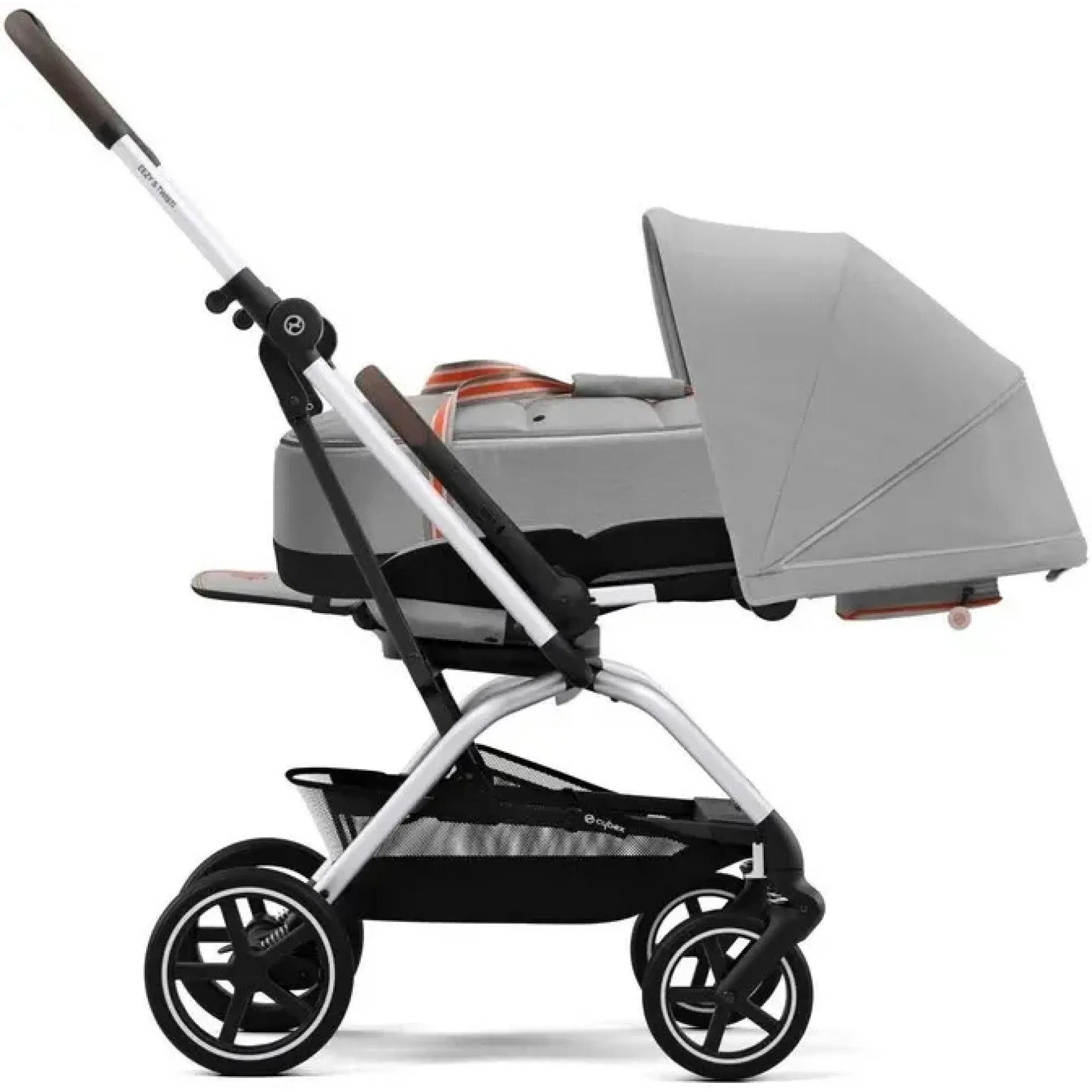 Прогулянкова коляска Cybex Eezy S Twist+ 2 SLV Lava Grey (з бампером)