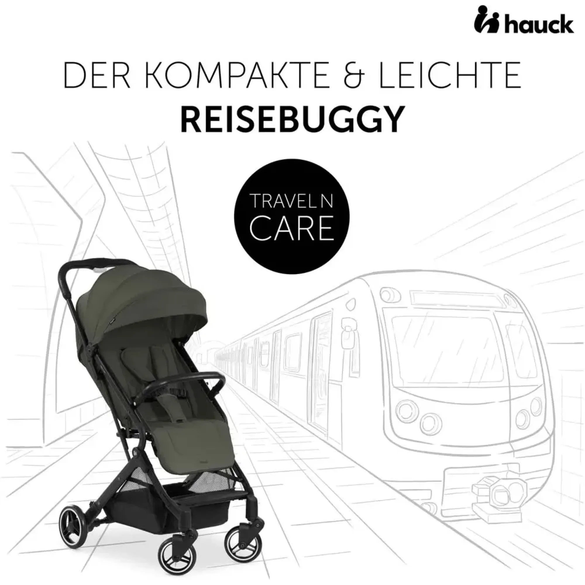 Коляска прогулянкова Hauck Travel N Care Dark Olive