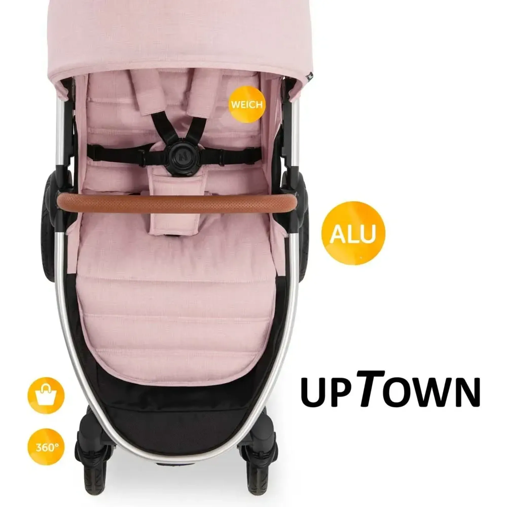 Коляска прогулянкова Hauck Uptown Melange Rose