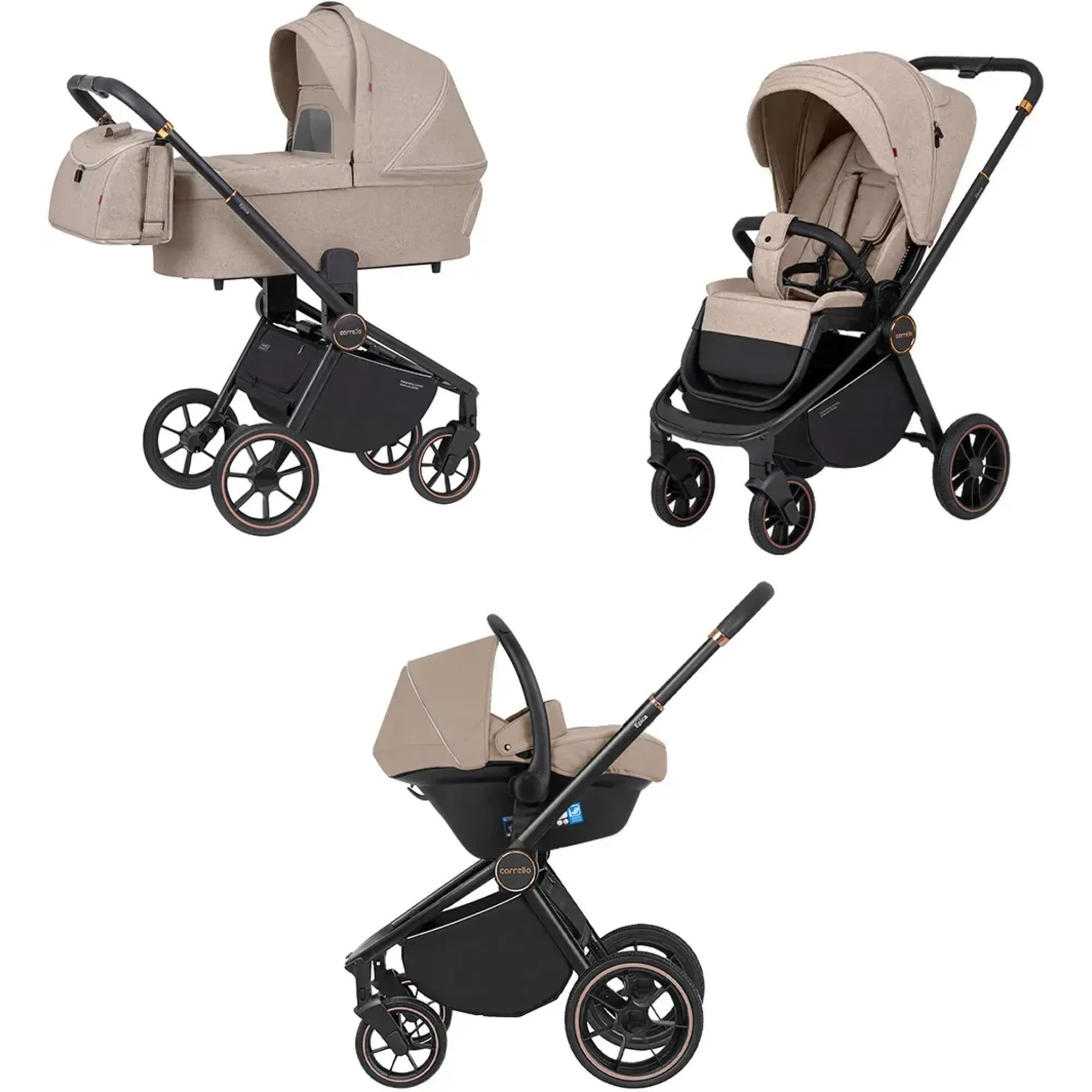 Коляска 3в1 Carrello Epica CRL-8511/1 Almond Beige 2024