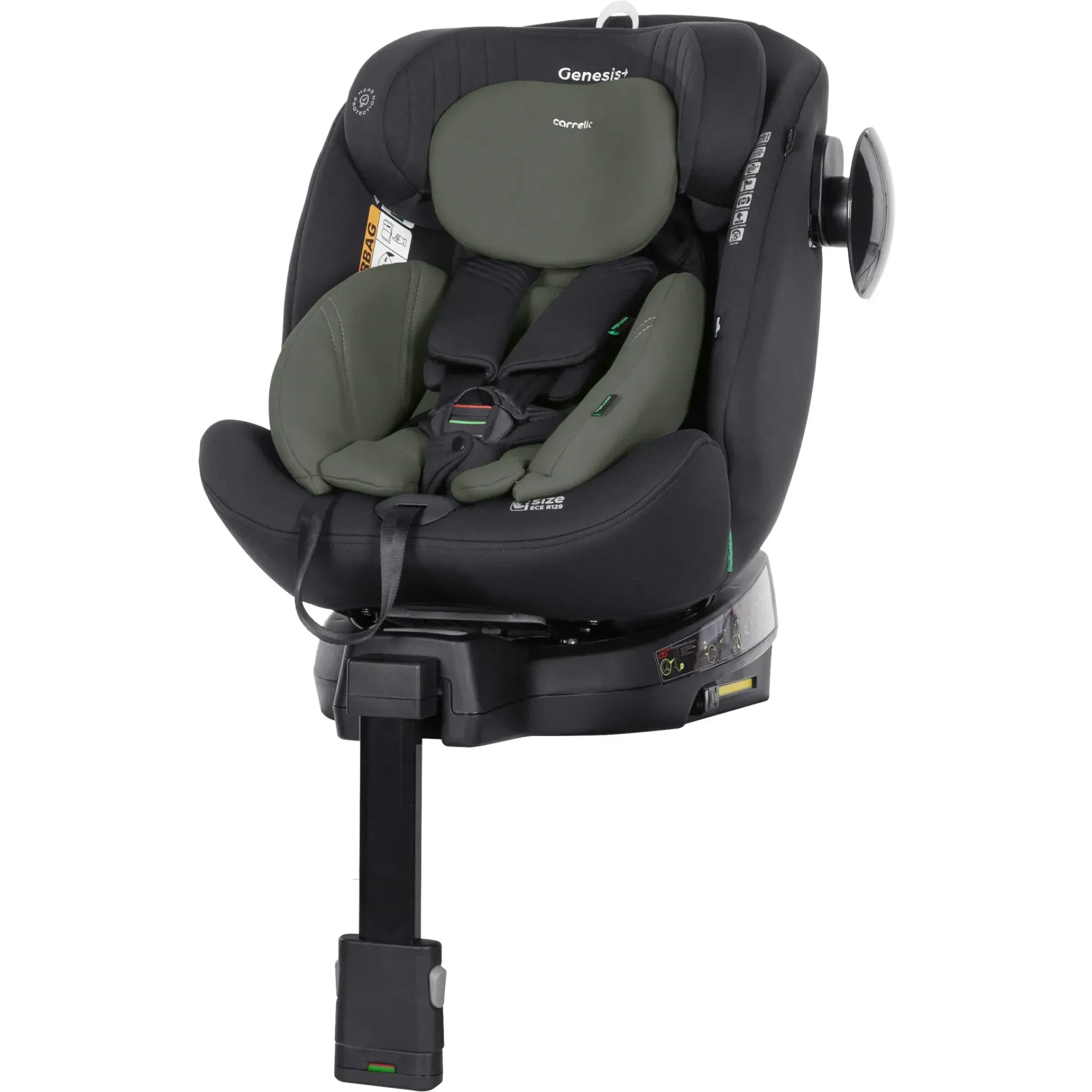 Автокрісло Carrello Genesis+ CRL-12807 Beetle Green i-Size 40-150см ISOFIX, поворот, опор.стійка