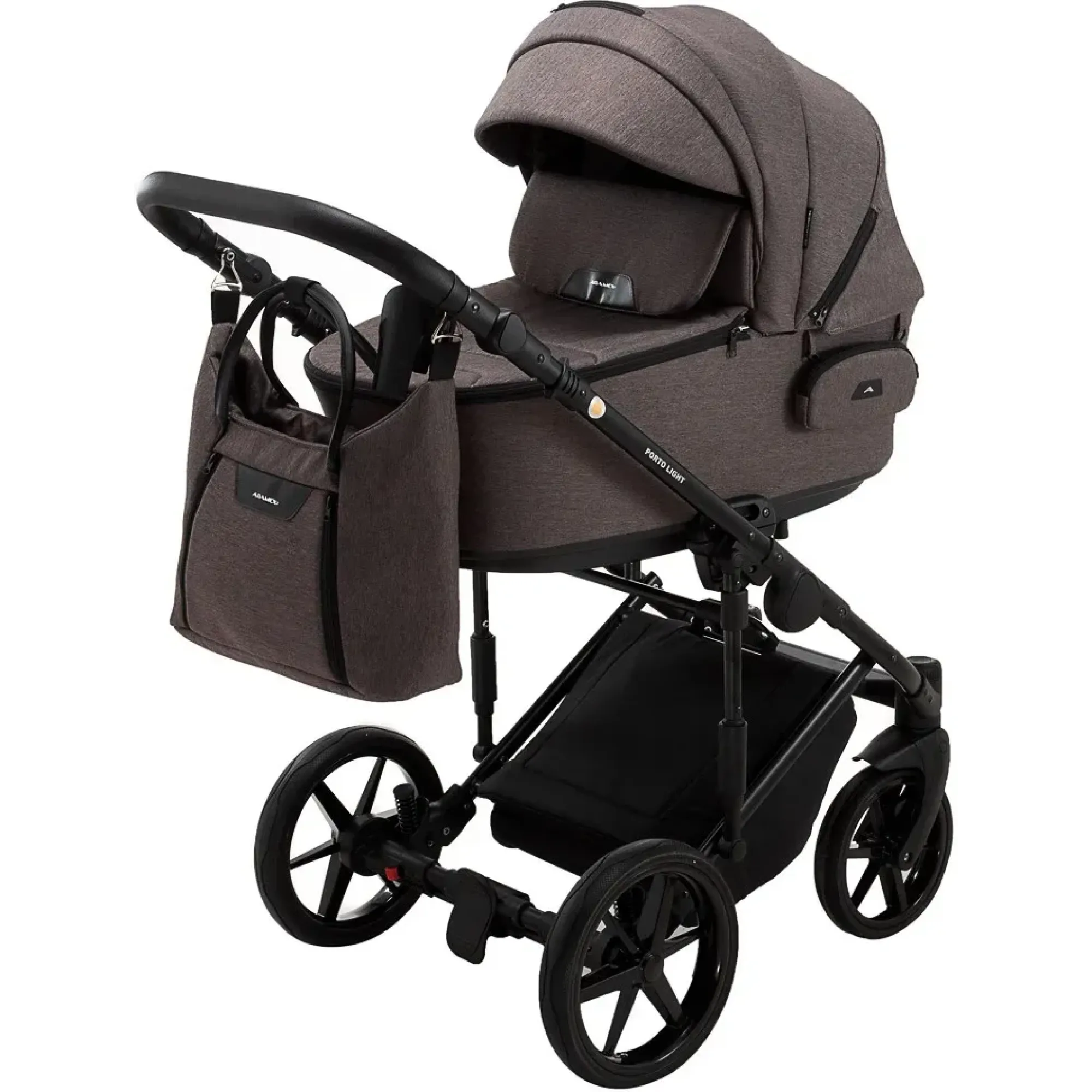 Коляска 2 в 1 Adamex Porto Light Tip TK-21 шоколад