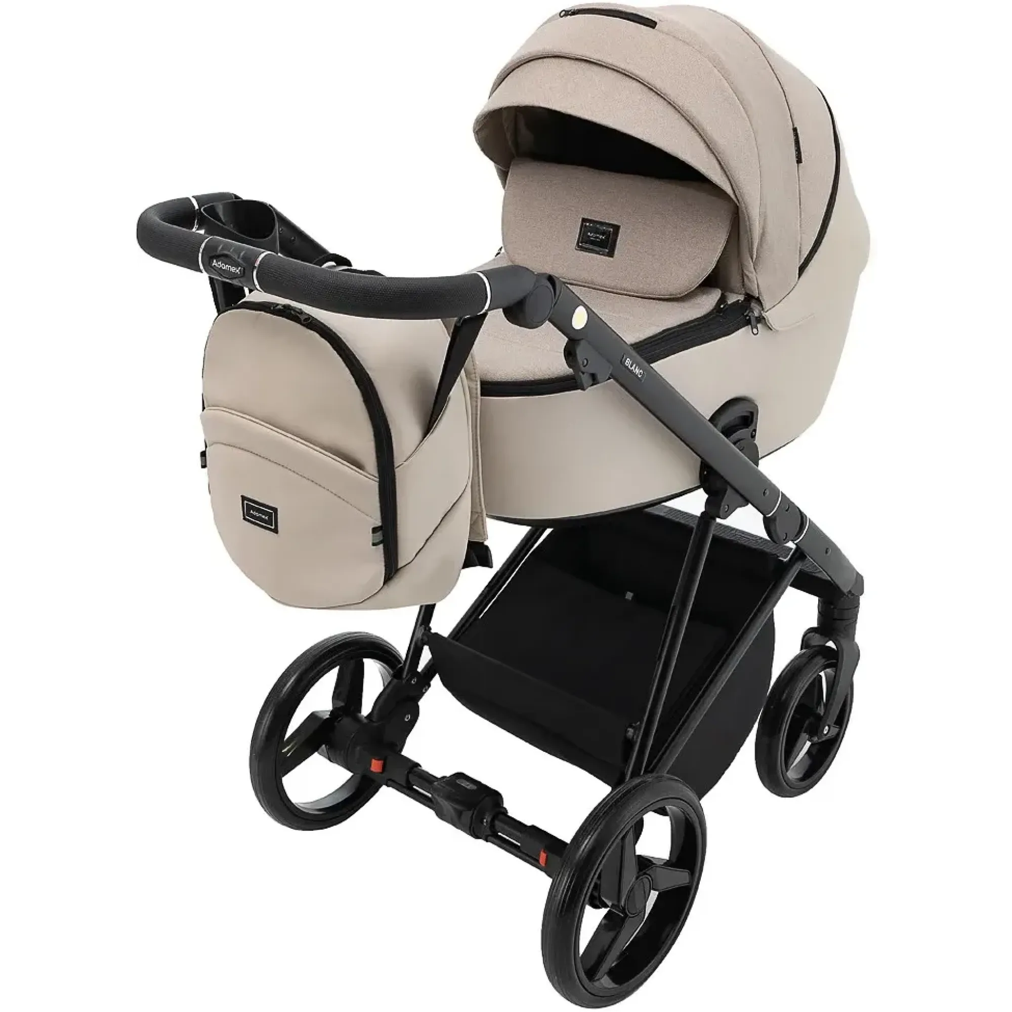 Коляска 2 в 1 Adamex Blanc Lux PS-18