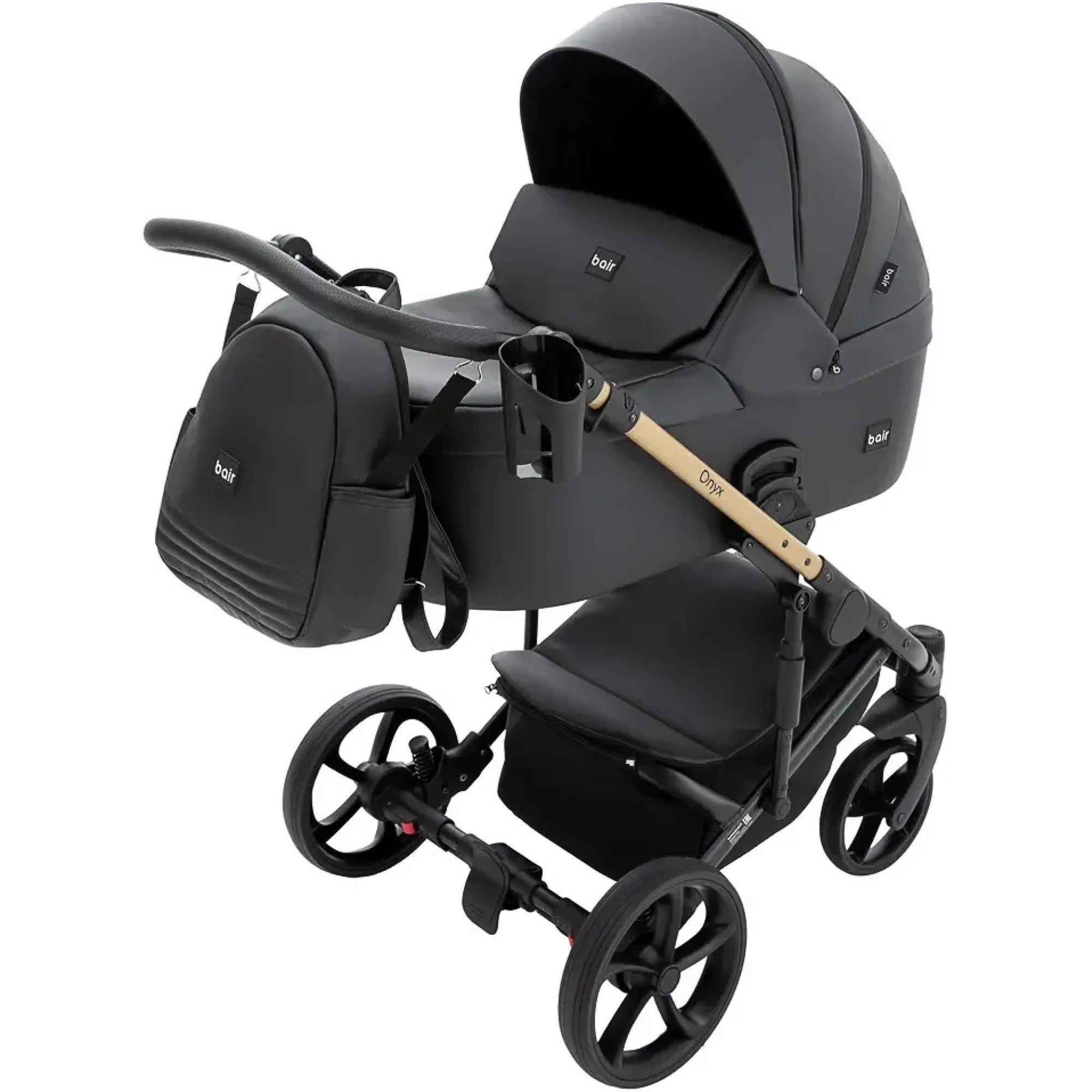 Коляска 2 в 1 Bair Onyx ECO OE-01 чорний