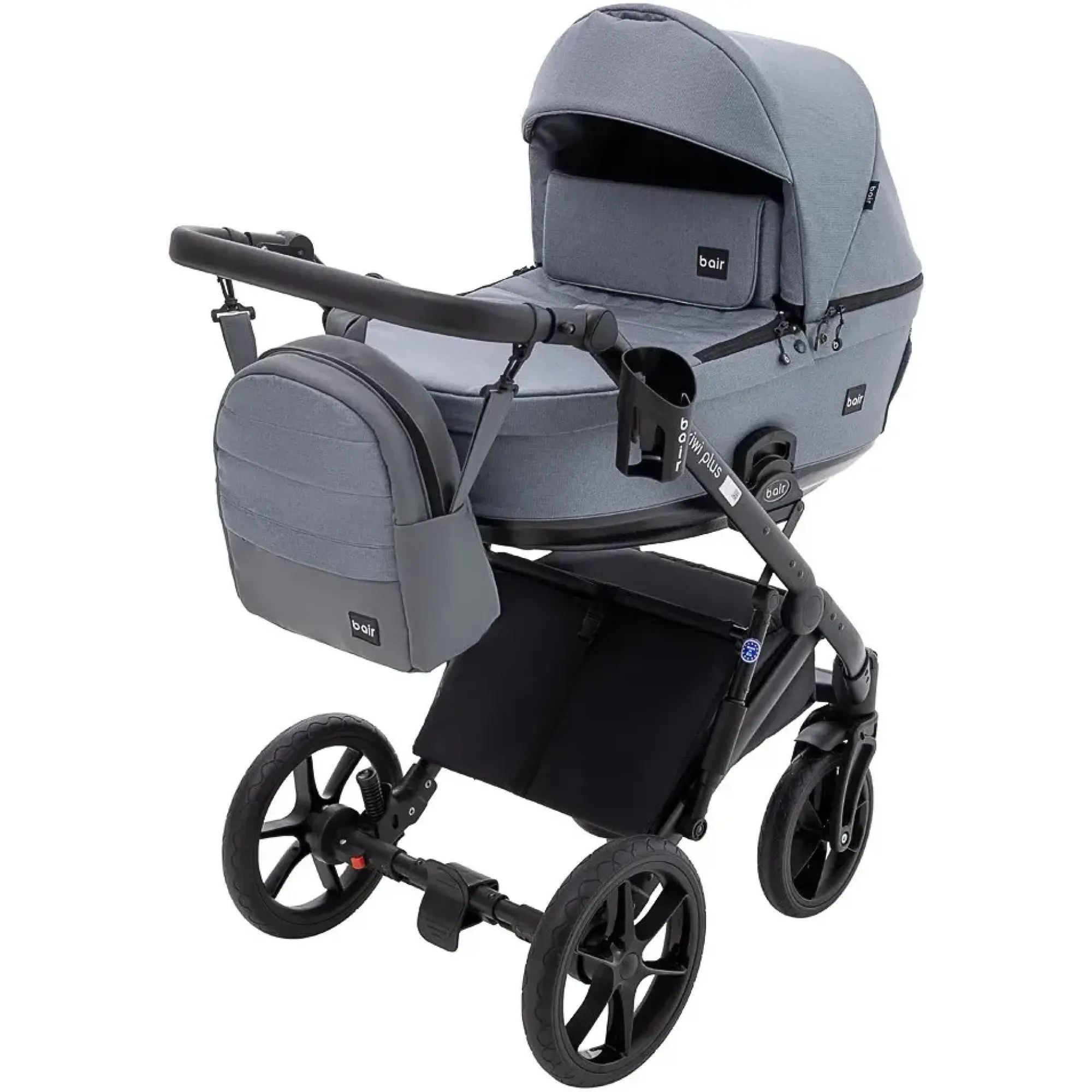 Коляска 2 в 1 Bair Kiwi Plus Soft BKP-218 сірий