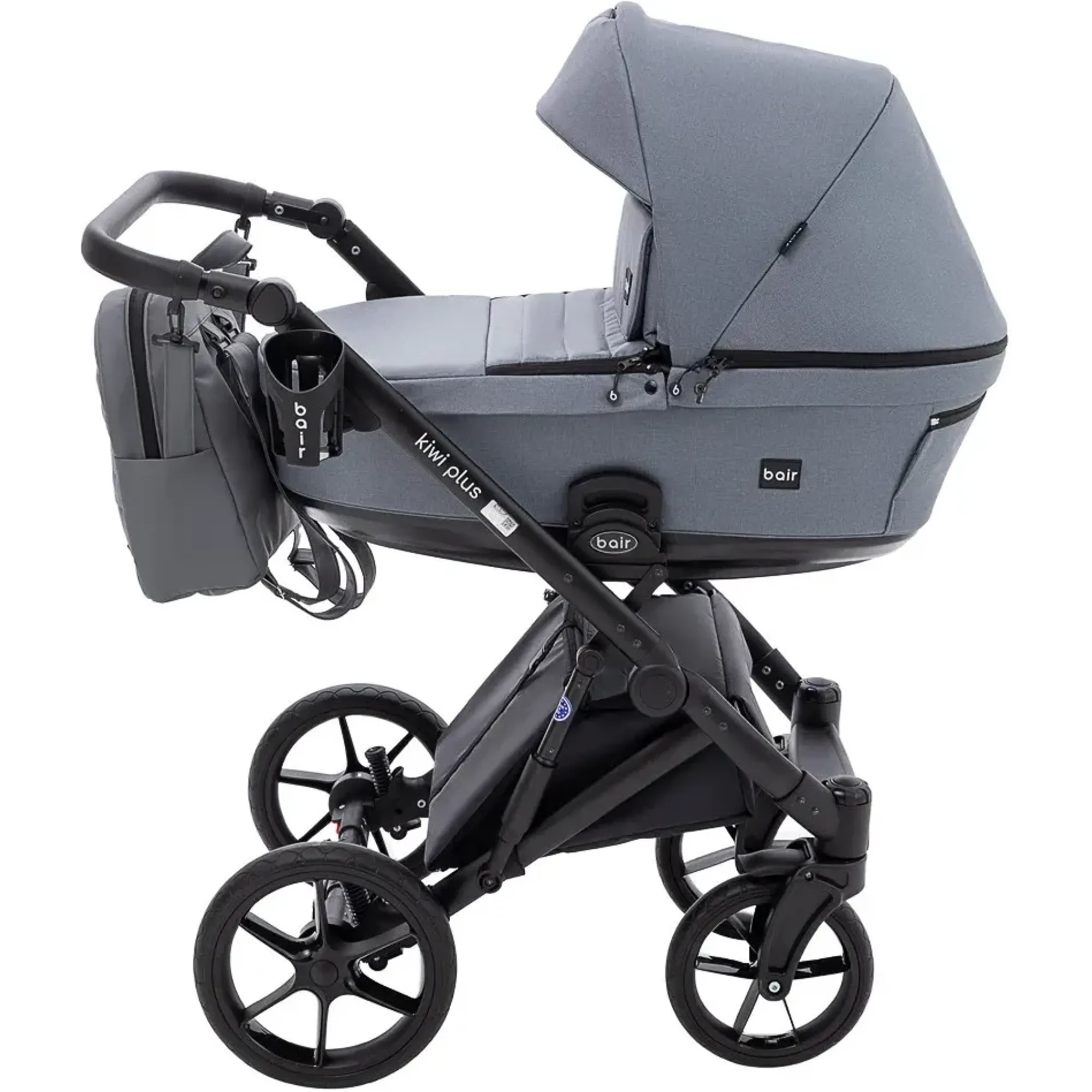 Коляска 2 в 1 Bair Kiwi Plus Soft BKP-218 сірий