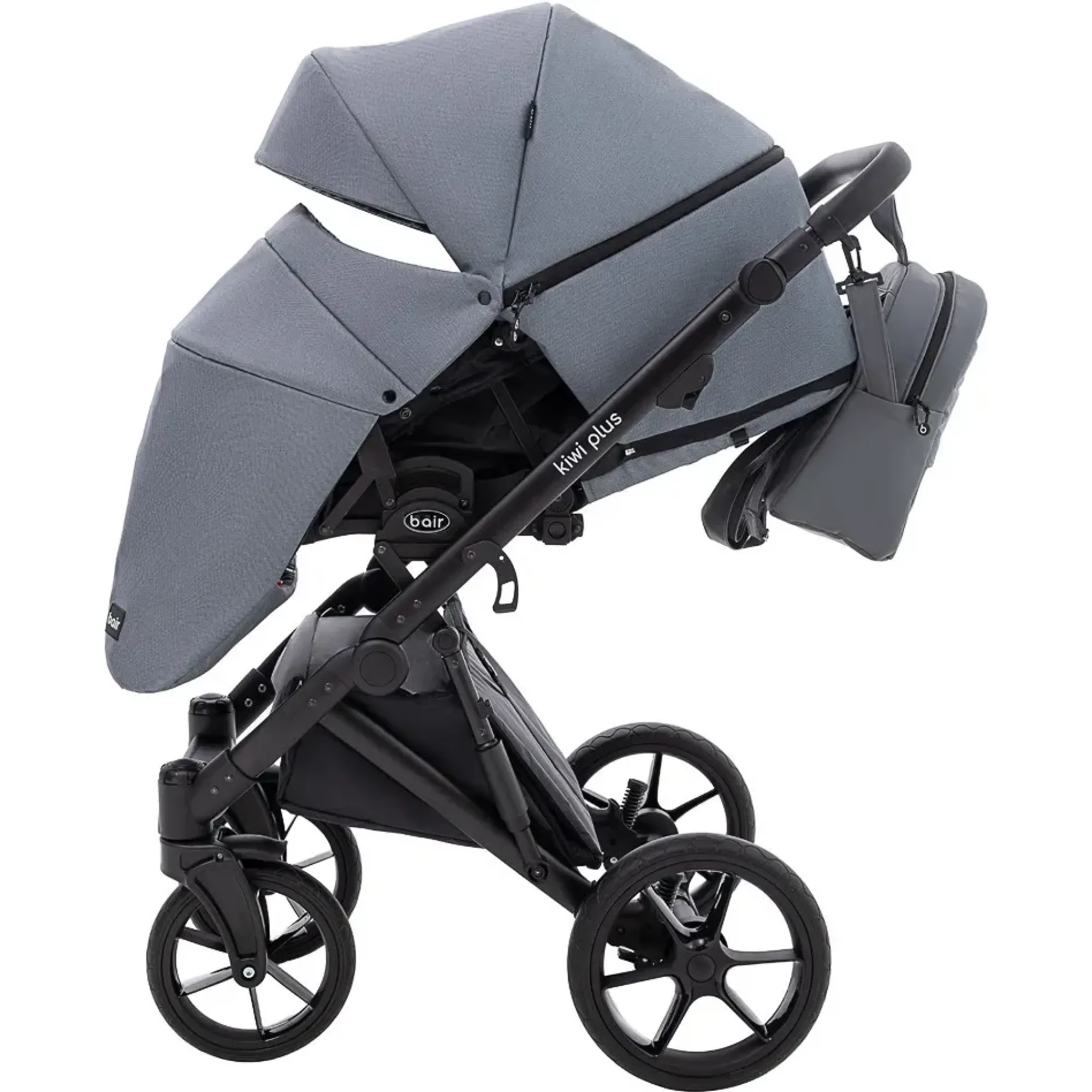 Коляска 2 в 1 Bair Kiwi Plus Soft BKP-218 сірий