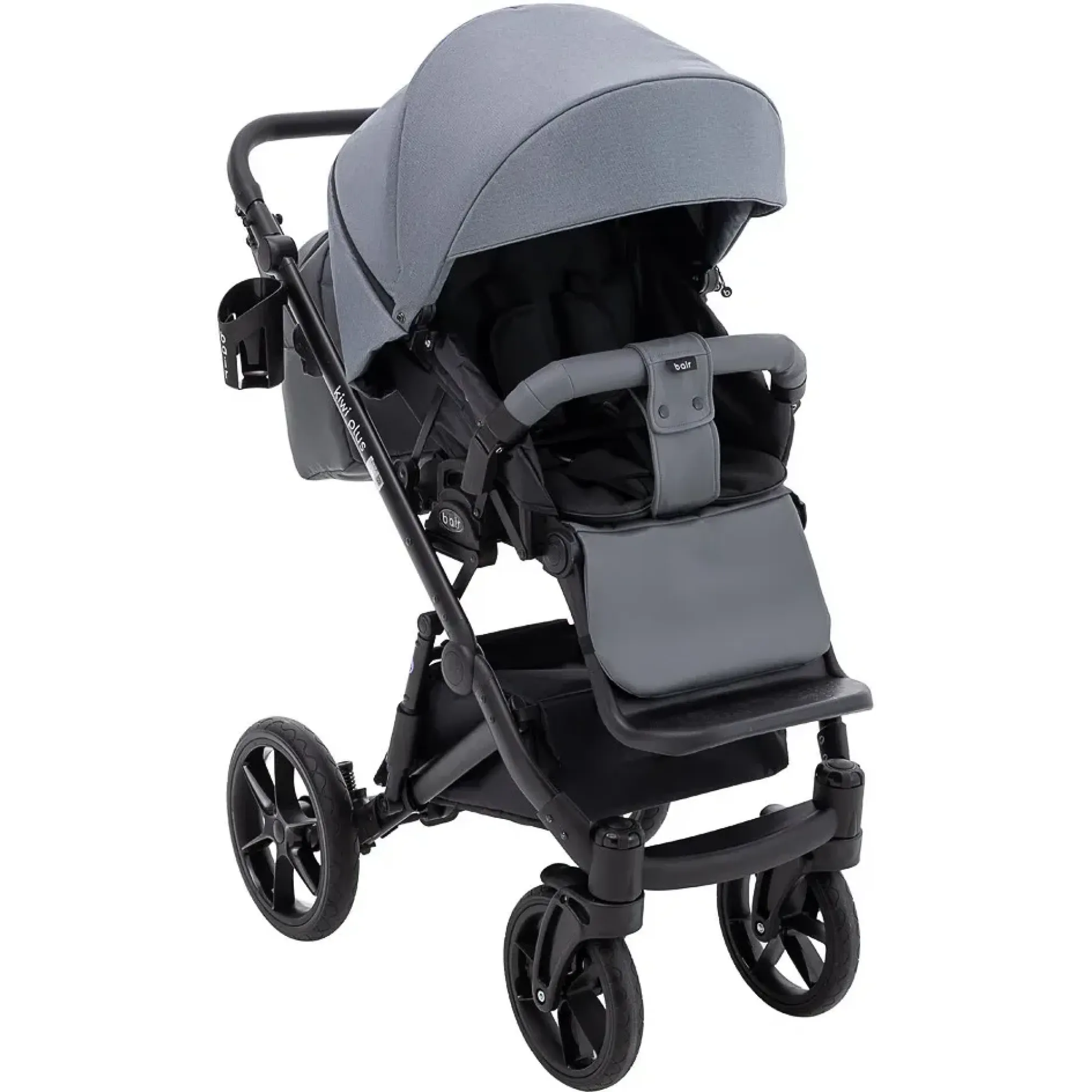 Коляска 2 в 1 Bair Kiwi Plus Soft BKP-218 сірий