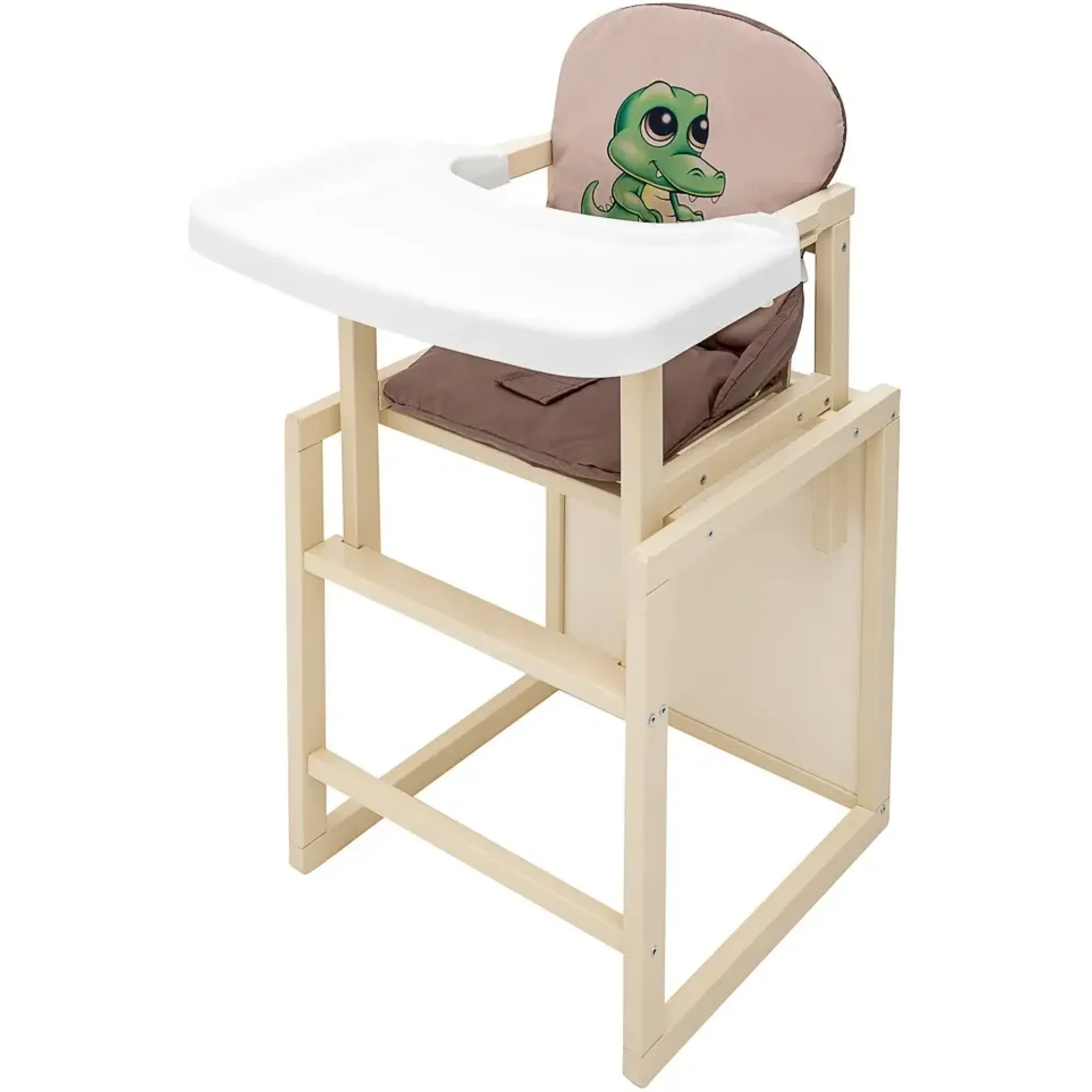 Стільчик-трансформер Babyroom Пеппі-260 слонова кістка капучино / шоколад (крокодил)