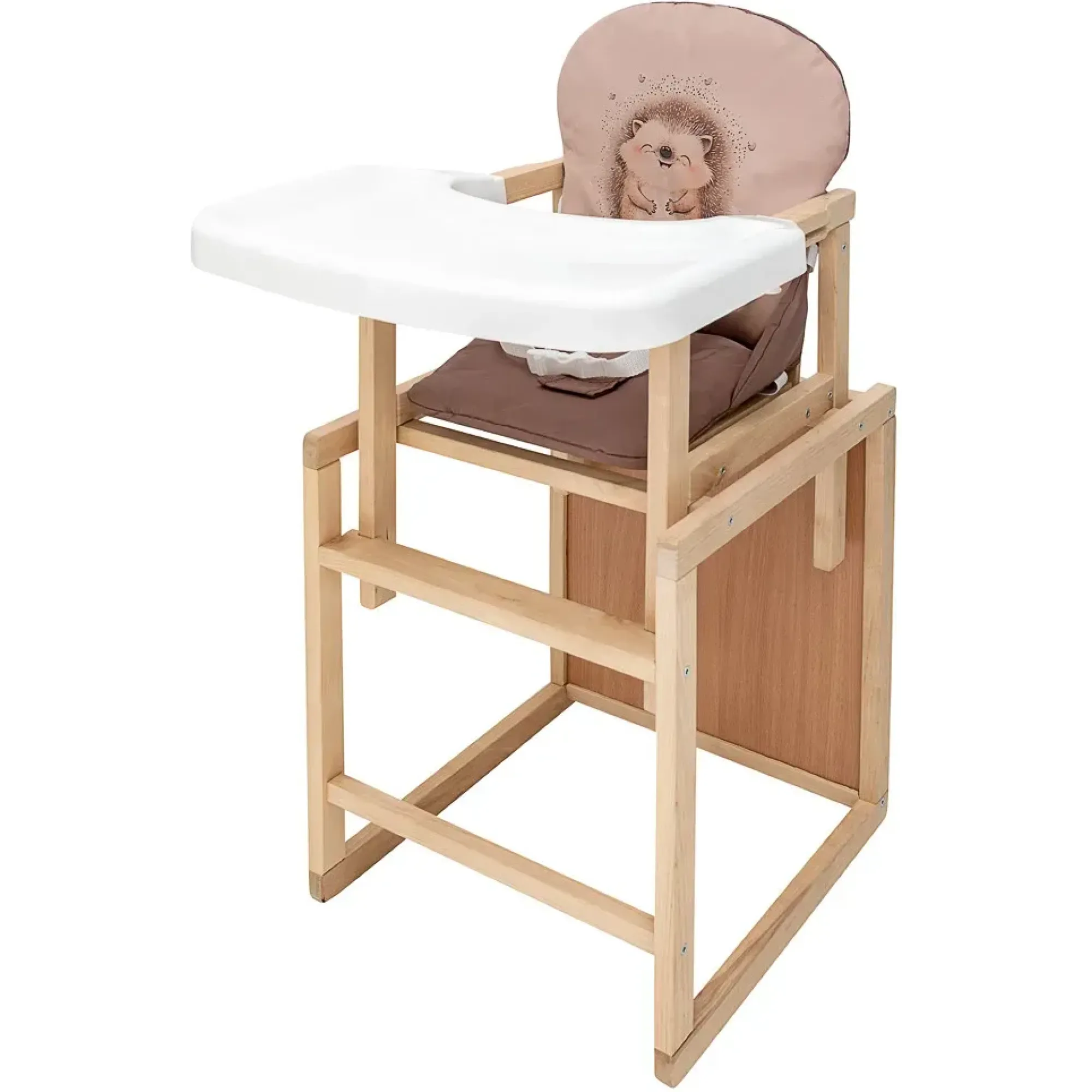 Стільчик-трансформер Babyroom Пеппі-230 eko капучино / шоколад (їжачок, серця)