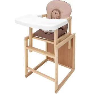 Стільчик-трансформер Babyroom Пеппі-230 eko капучино / шоколад (їжачок, серця)