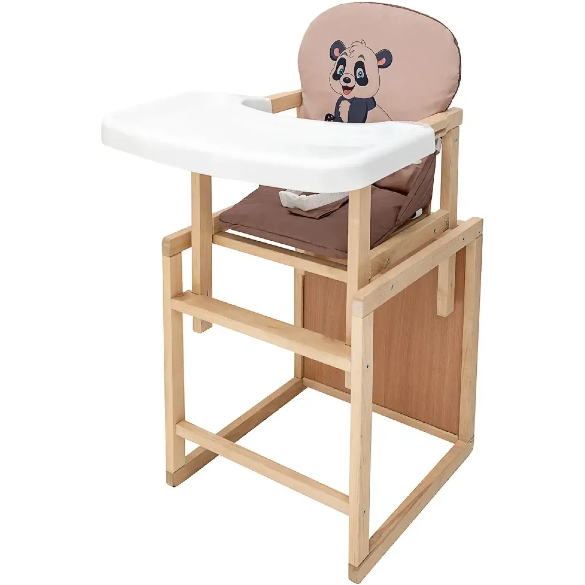 Стільчик-трансформер Babyroom Пеппі-230 eko капучино / шоколад (панда)