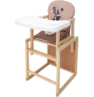 Стільчик-трансформер Babyroom Пеппі-230 eko капучино / шоколад (панда)