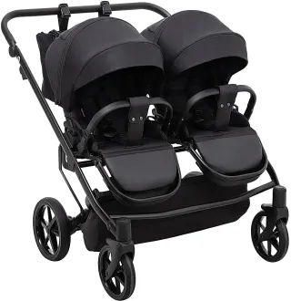 Коляска 2 в 1 для двійні Adamex Leo Duo Tip TK-53 чорний