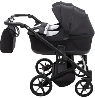 Коляска 2 в 1 для двійні Adamex Leo Duo Tip TK-53 чорний