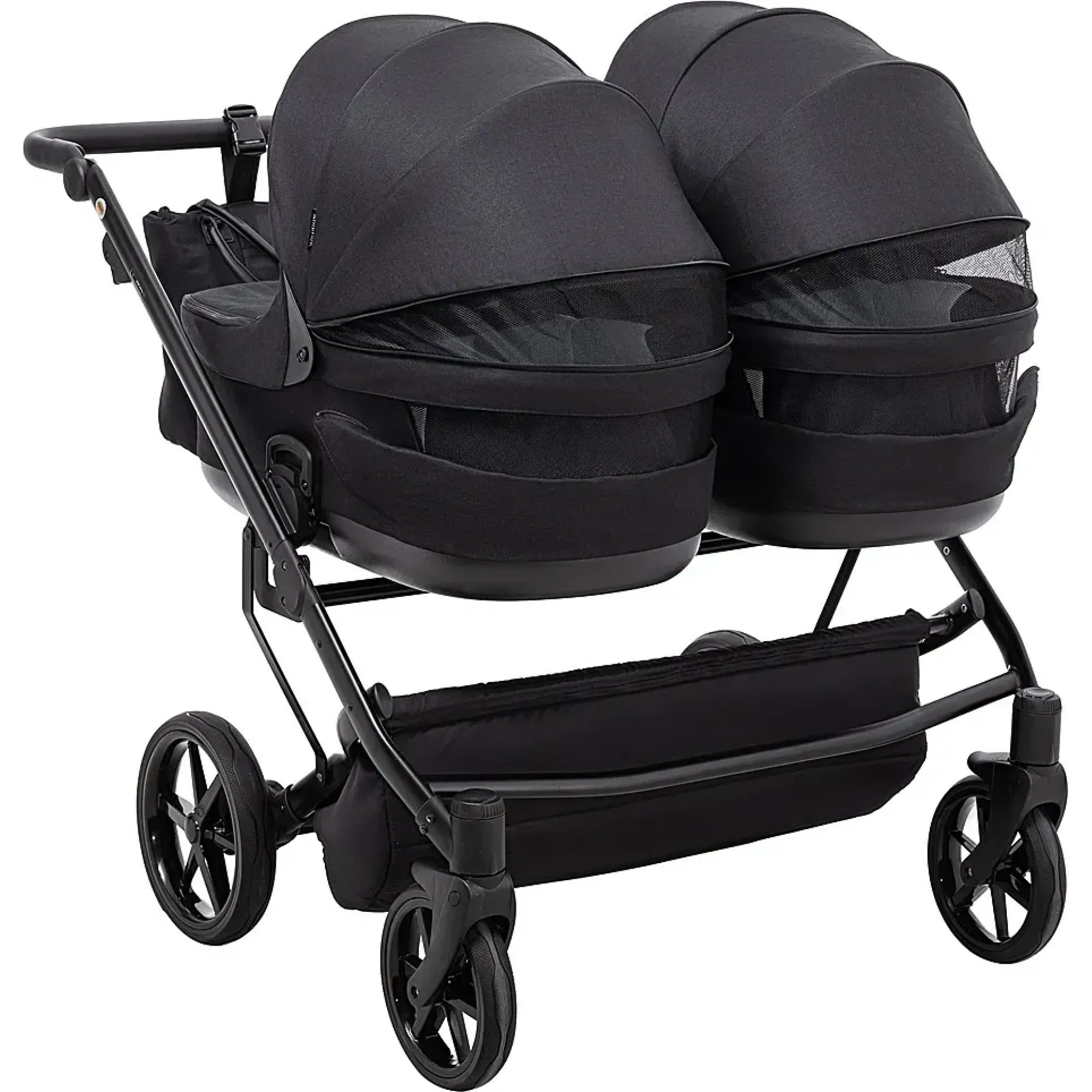 Коляска 2 в 1 для двійні Adamex Leo Duo Tip TK-53 чорний