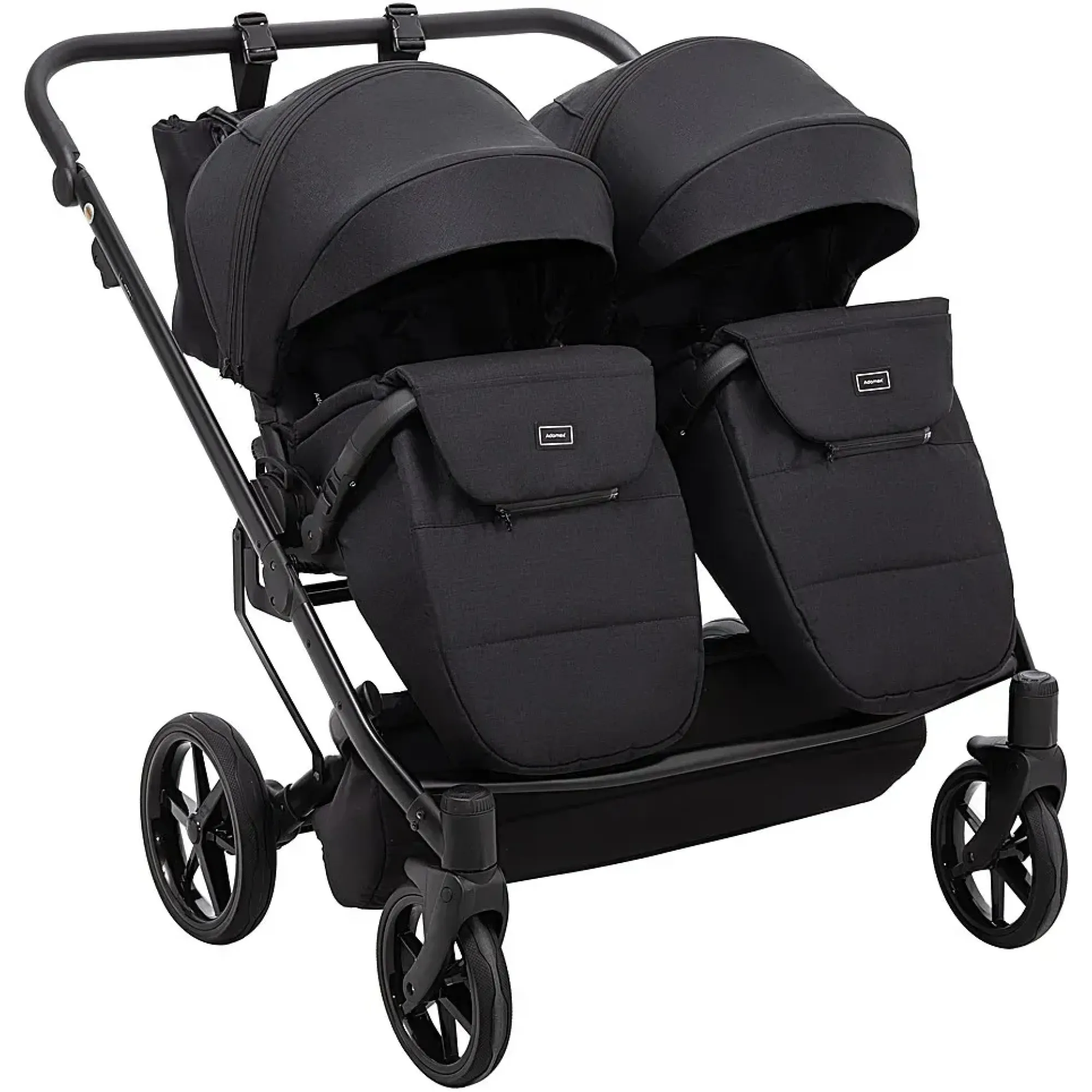 Коляска 2 в 1 для двійні Adamex Leo Duo Tip TK-53 чорний