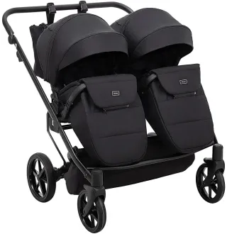 Коляска 2 в 1 для двійні Adamex Leo Duo Tip TK-53 чорний