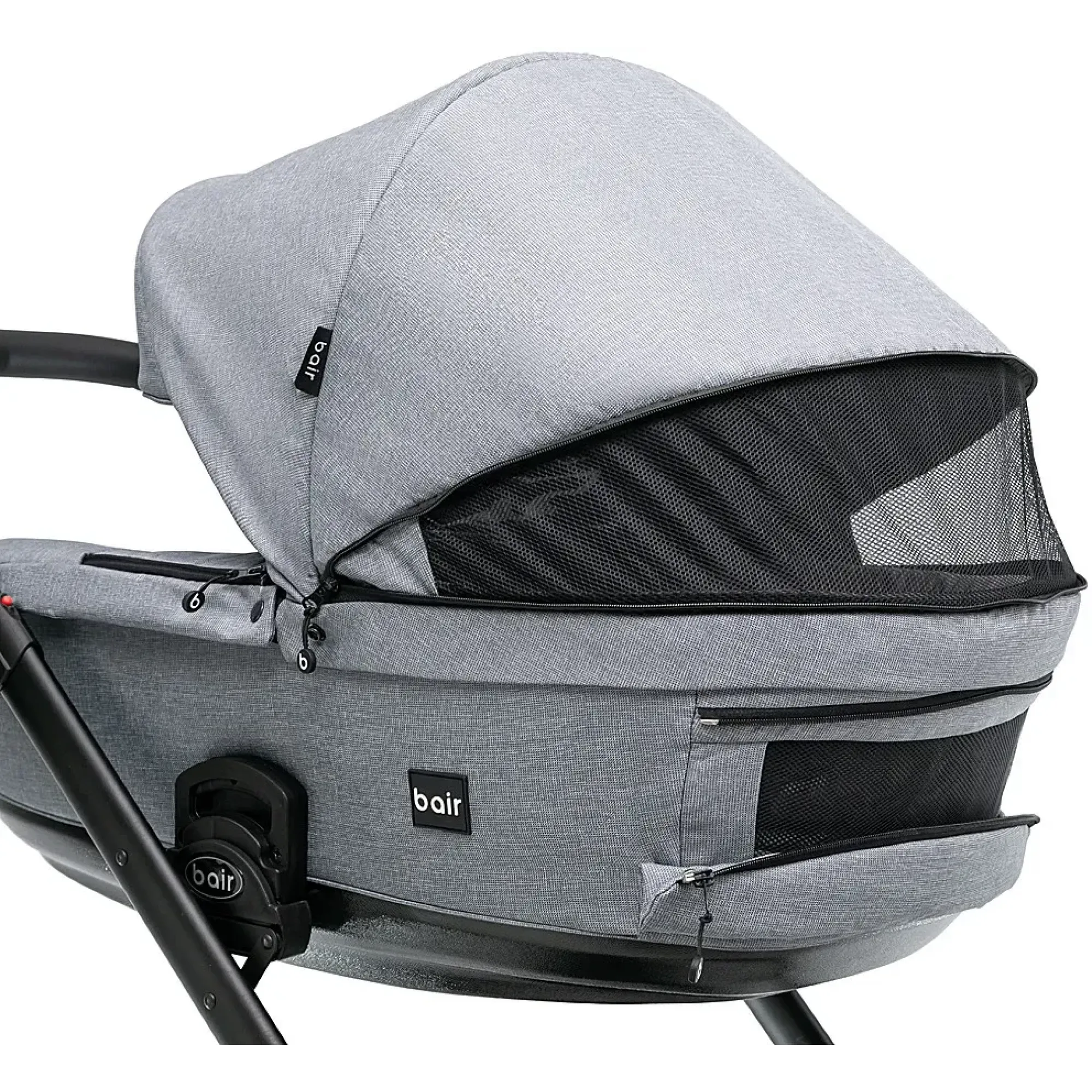 Коляска 2 в 1 для двійні Bair Kiwi DUO Soft BKP-218 сірий
